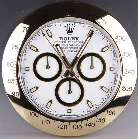 rolex daytona dealer display wall clock|rolex oyster perpetual wall clock.